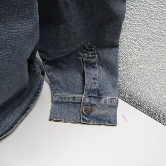 NEW UNISON LABEL Womens Oversized Denim Shirt Jacket Size XL Denim Blue - Picture 11 of 12